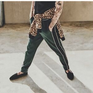 The Kooples Men Burgundy Joggers Track Pants Lounge Athleisure L